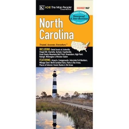 Universal Map Group Llc Universal Map 13539 North Carolina Laminated Map 13539